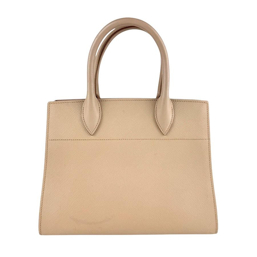 PRADA Bag: Leather Beige/Ivory W26H20D13cm w/strap;