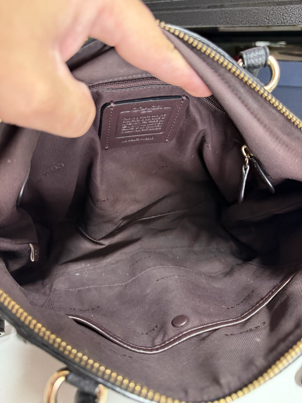 COACH Elise Satchel 79316 Black Leather Purse Crossbody Shoulder Bag