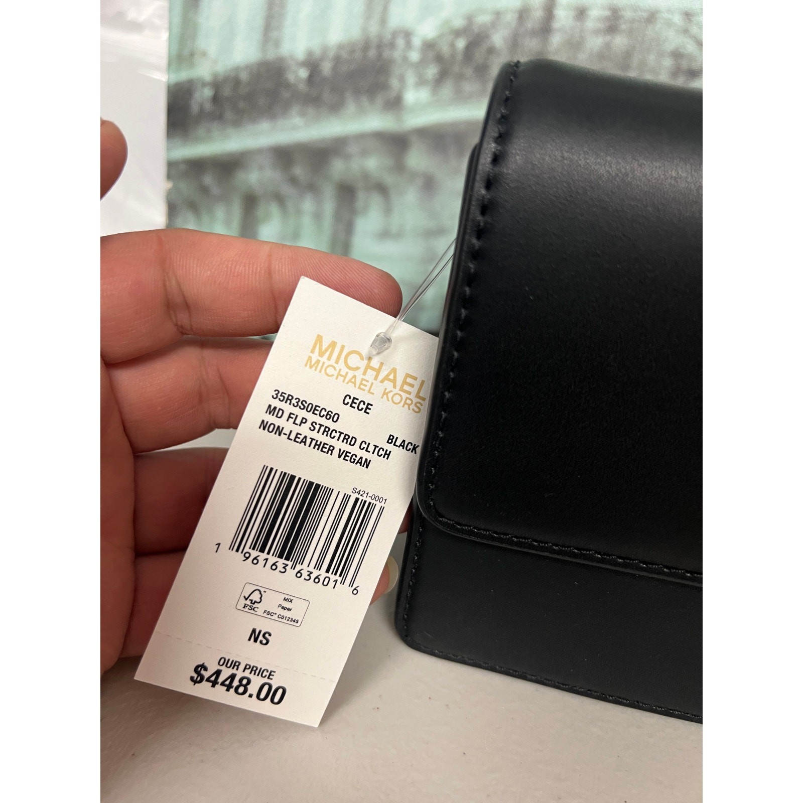 Michael Kors 35R3S0EC60 Cece Medium Clutch IN BLACK