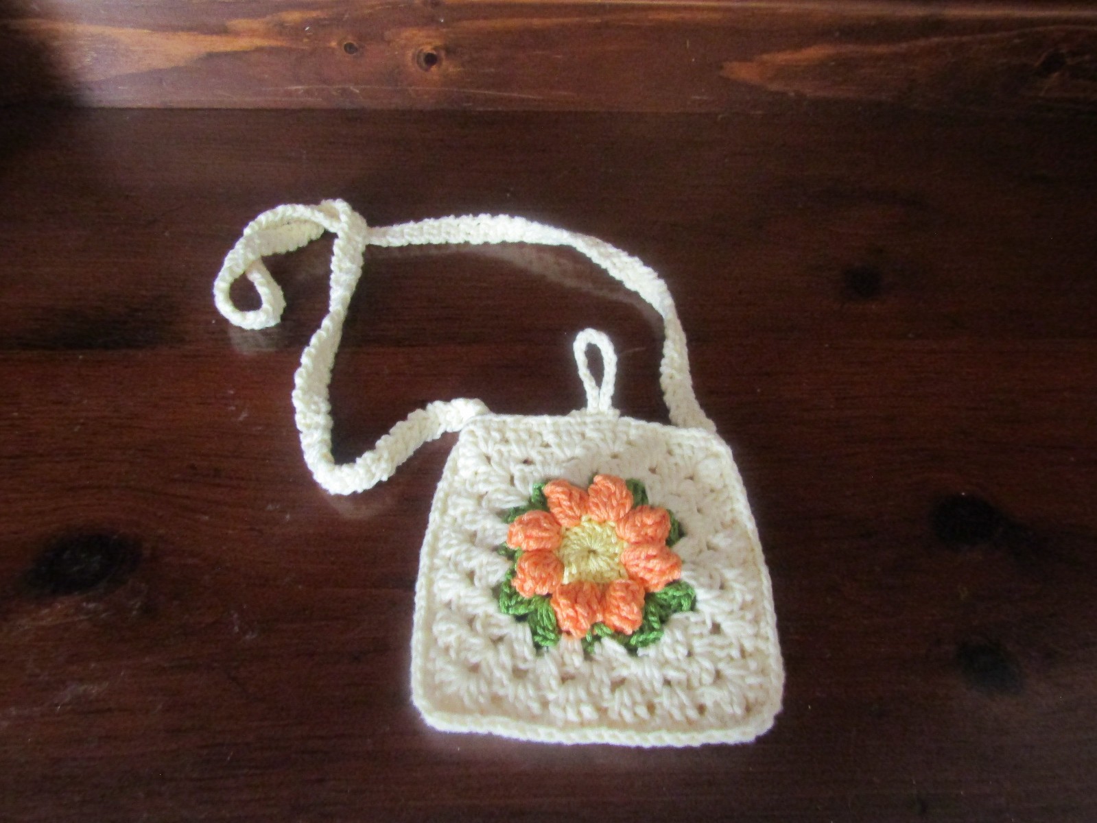 Granny Square Crocheted Bag