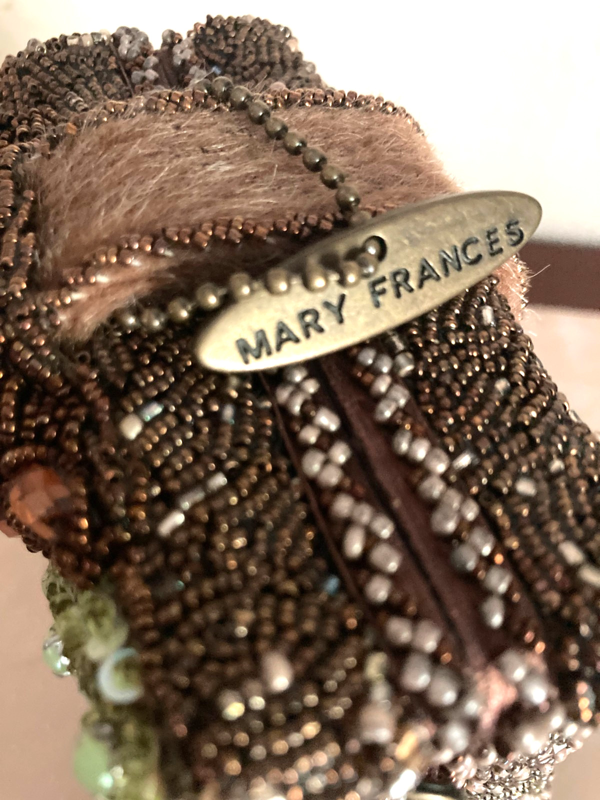 Mary Frances Owl Handbag Beaded Jewels Crossbody Retired Bag Purse