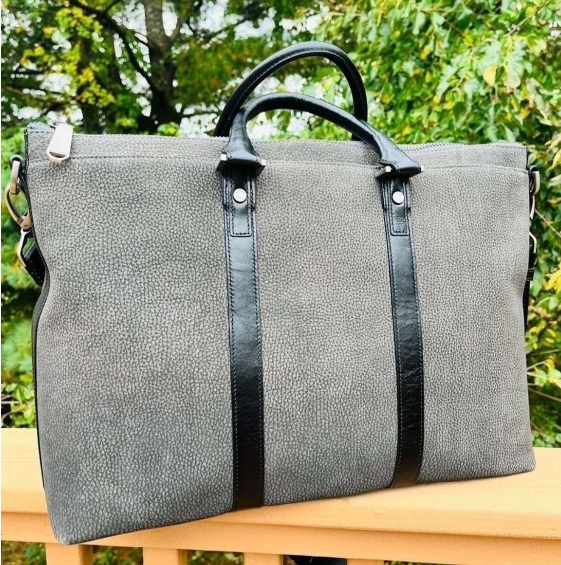 Brahmin Leather versatile weekender bag Tote Laptop Bag Large