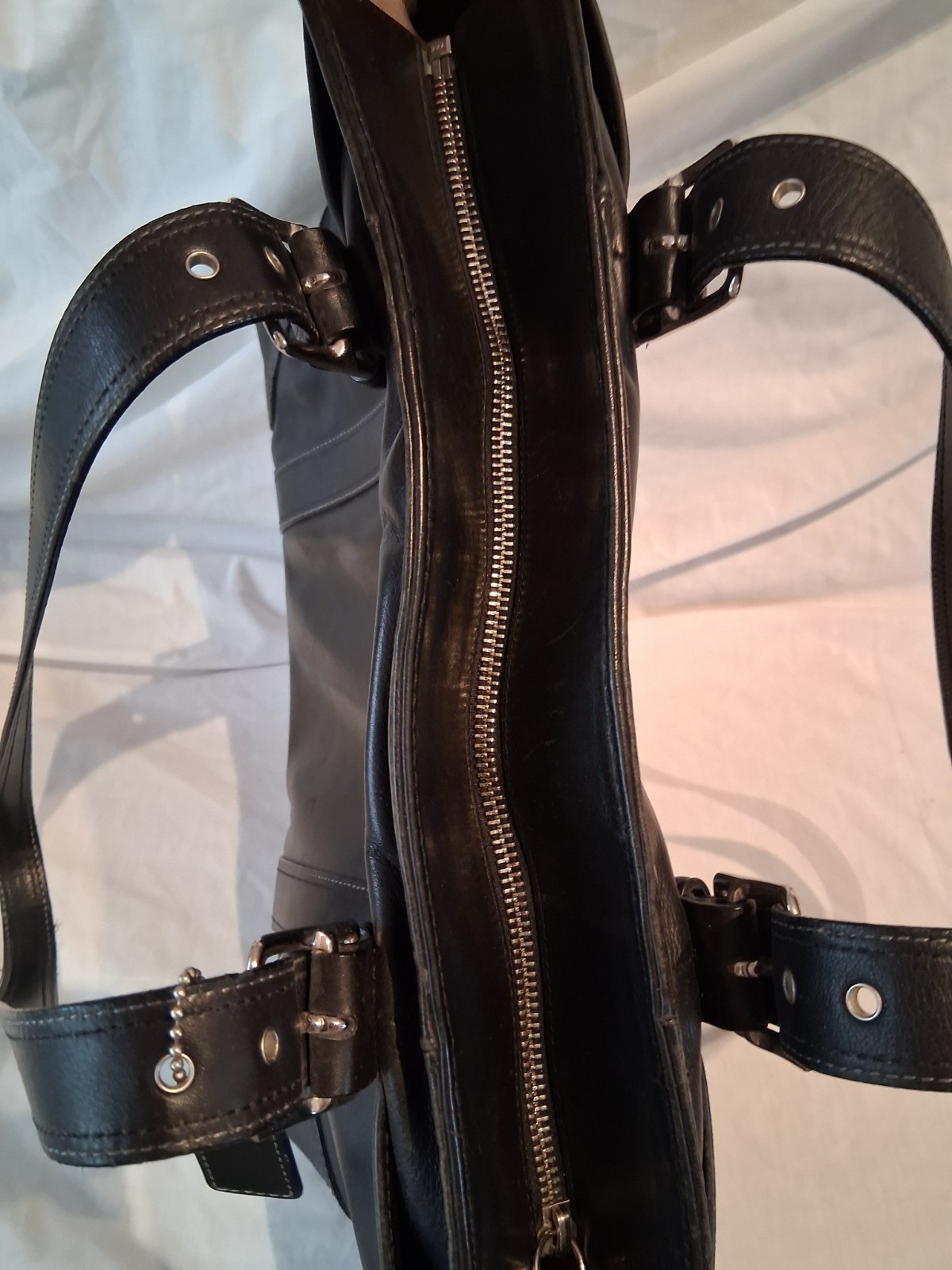 Coach Hampton Large Tote A0769-F10288 Black Leather See Photos & Description