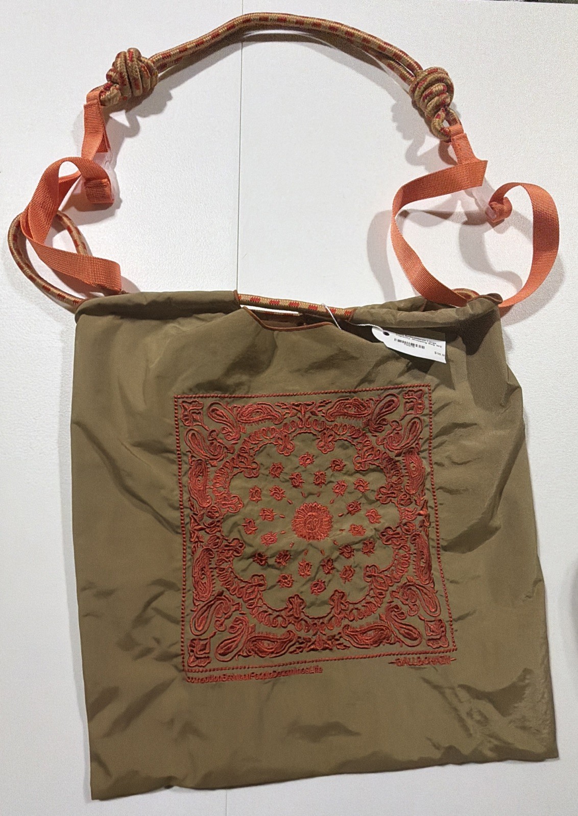 Lot Of 3 Knit Totes And 1 Embroidered Large Shopping Bag