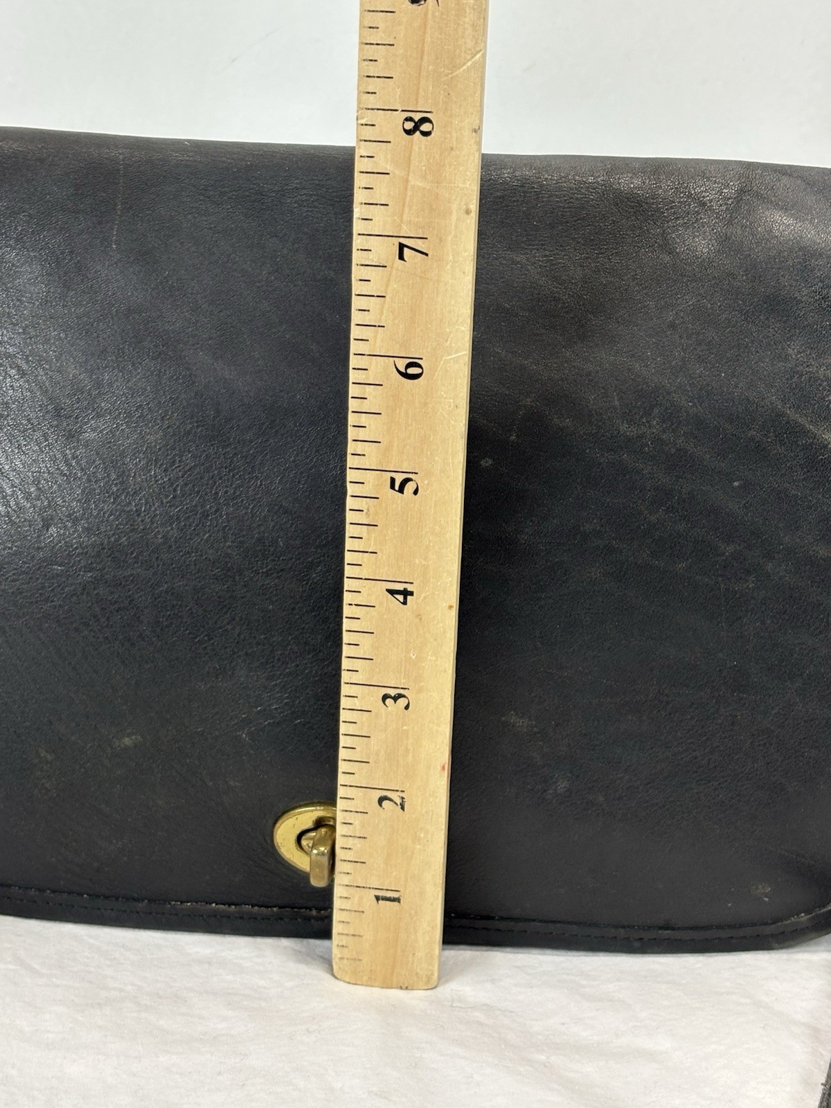 Vintage Coach Convertible Clutch 9635 Faded Black Bag Loved Leather Like NYC