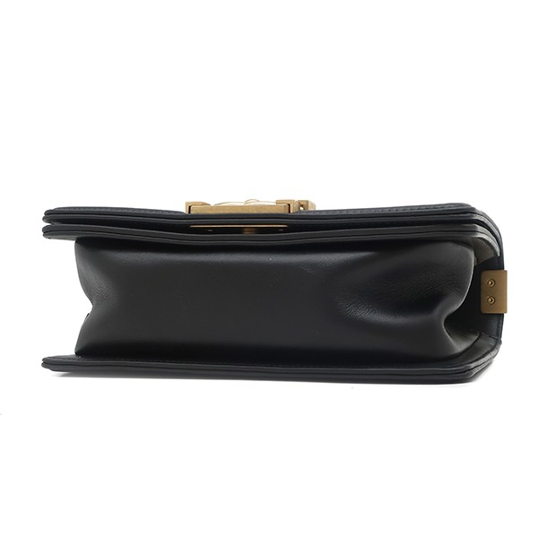 CHANEL Shoulder Bag Boy Chanel 20 A67085 lambskin black Matte Gold Metal