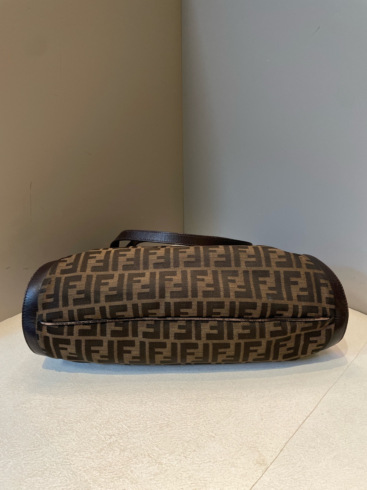 Fendi Zucca FF Canvas Brown Large Tote Bag