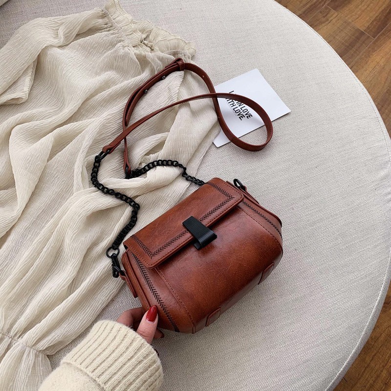 Women’s Korean Style Crossbody Shoulder Bag | Mini PU Leather Chain Purse