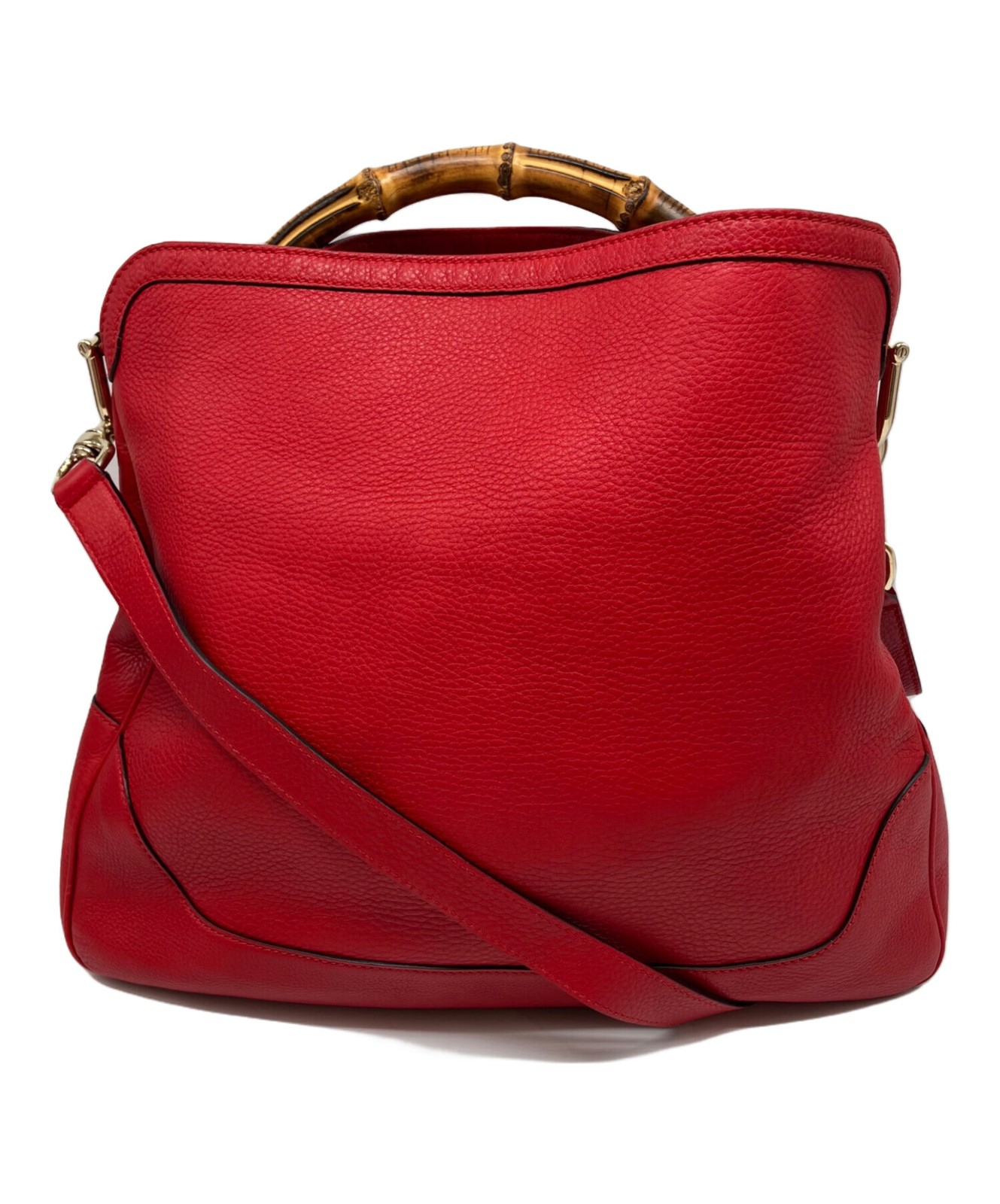 Gucci Bamboo 2-Way 282315 Red Tote Bag #TFB13369