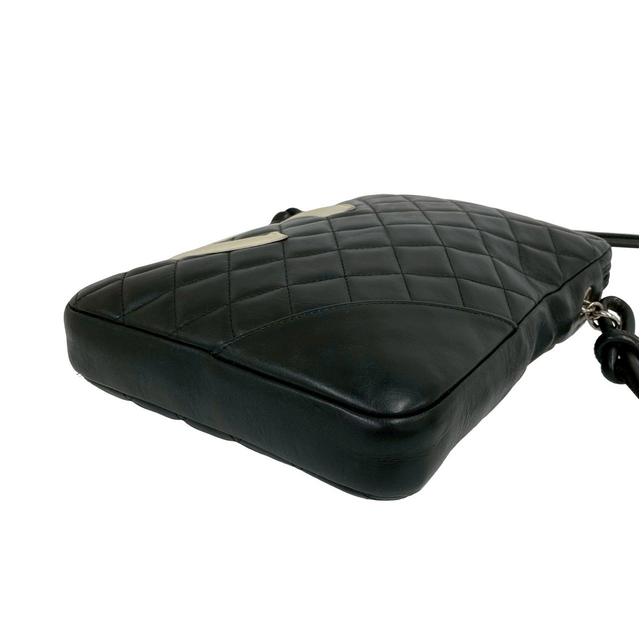CHANEL Cambon line COCO Mark Shoulder Bag leather black 24808