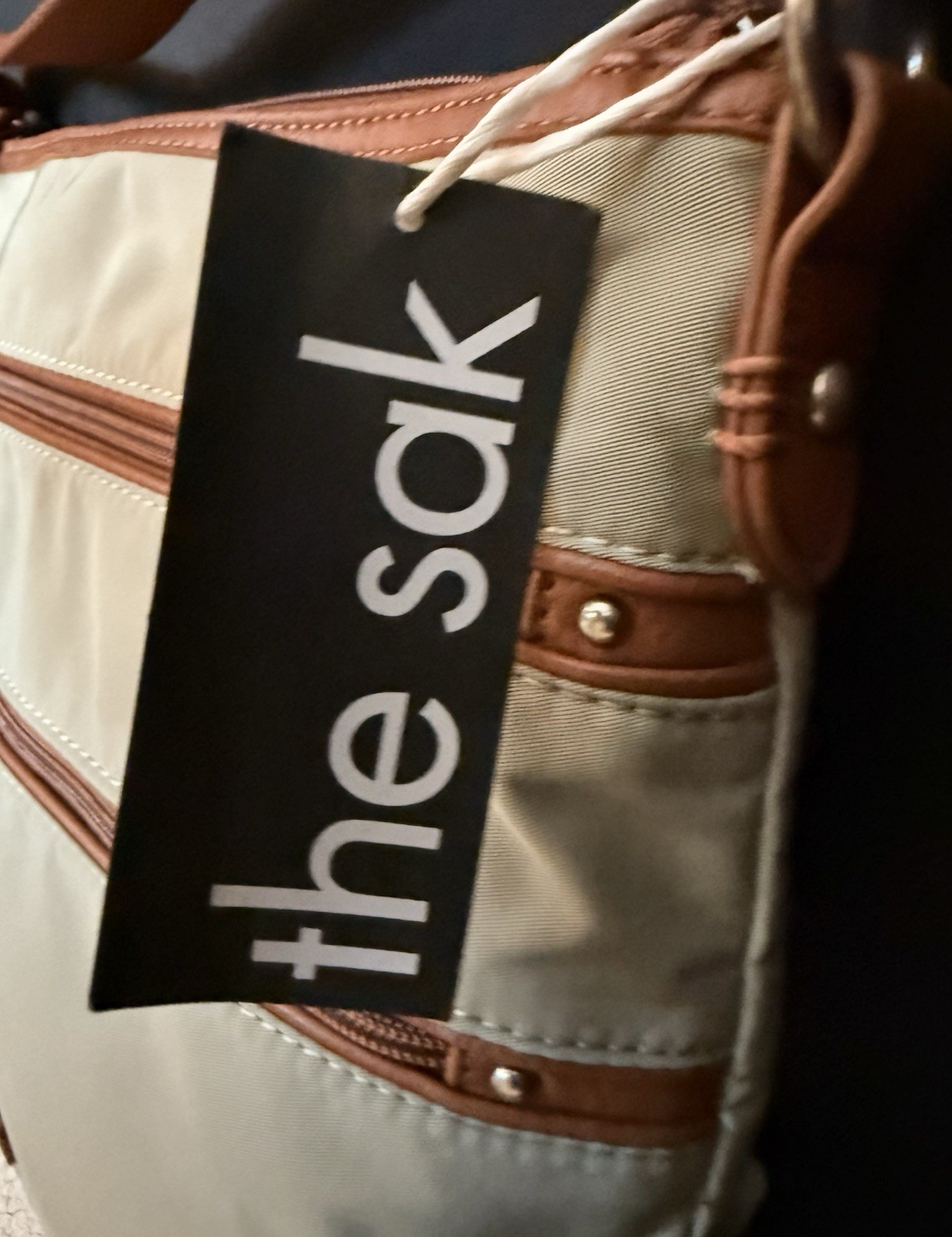 THE SAK Crossbody Bag ESPERATO Multi-Zipper Nylon Olive Green Great Travel Bag