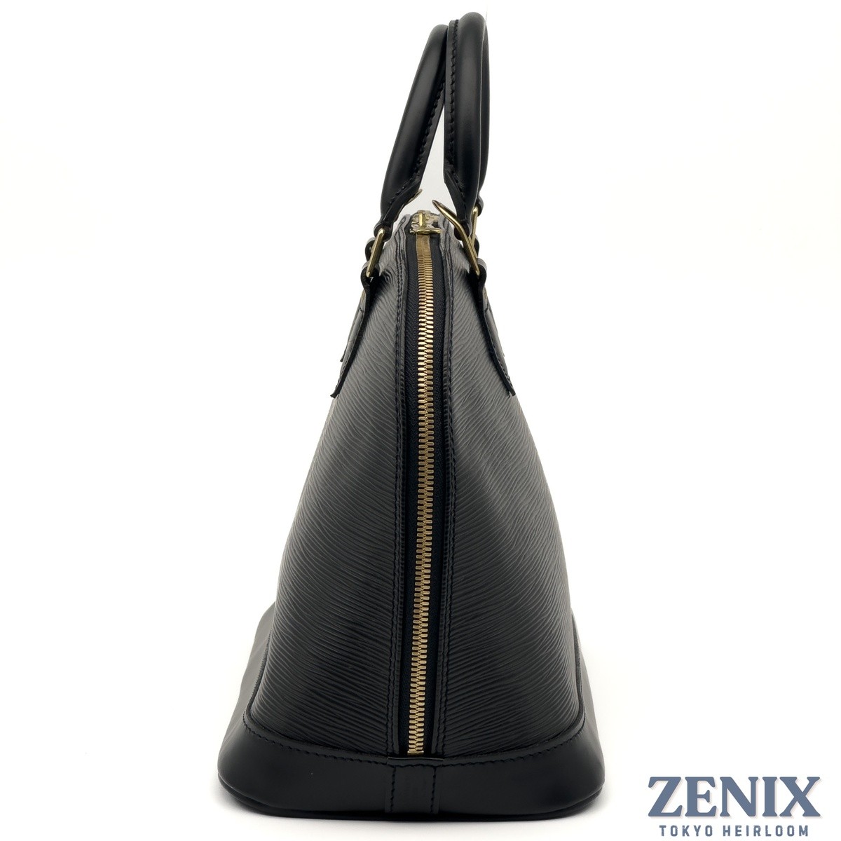 Louis Vuitton Alma PM Epi Noir Black Leather Handbag Gold HW M52142 France 2003