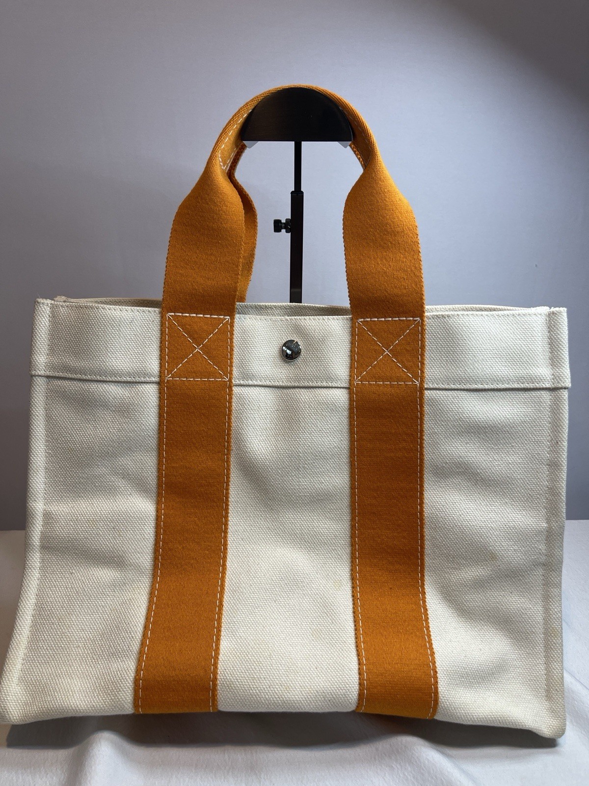 Authentic Hermès Bora Bora PM Canvas Tote Natural w/ COA