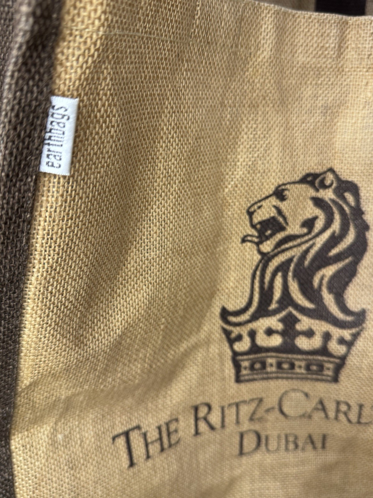 The Ritz-Carlton Dubai Brown/Beige Tote. 16”x 16”x 7.5” Collectible Bag Luxury