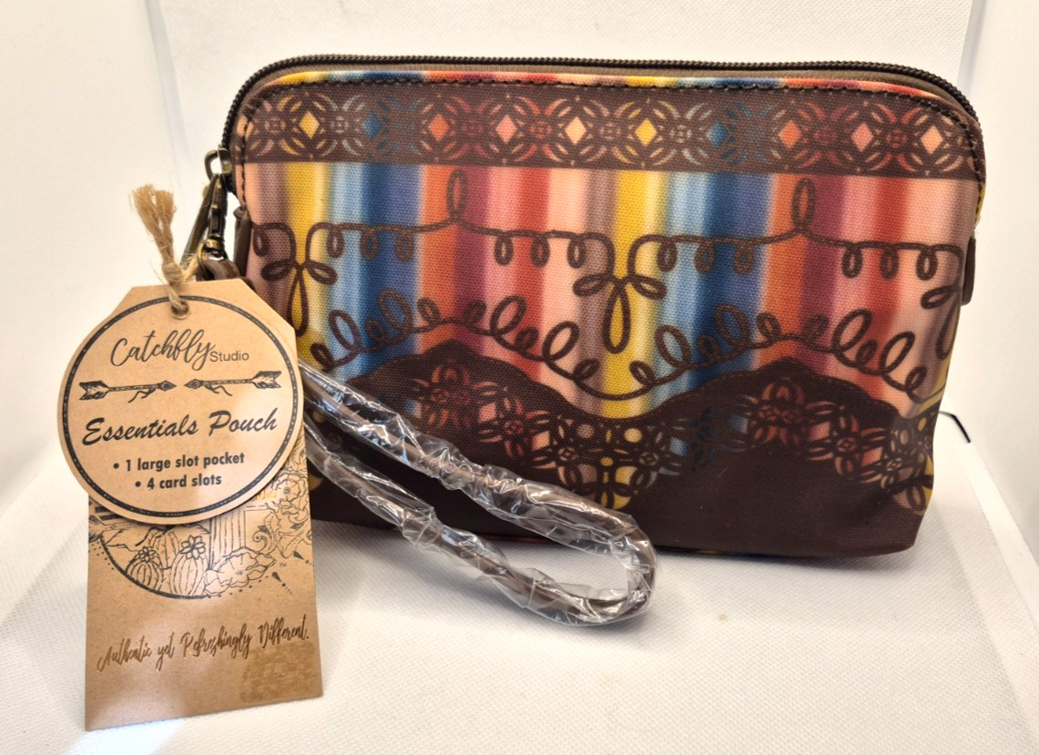 Catchfly Studio Women’s Essentials Pouch / Wristlet – Multi-Color Pattern – NWT