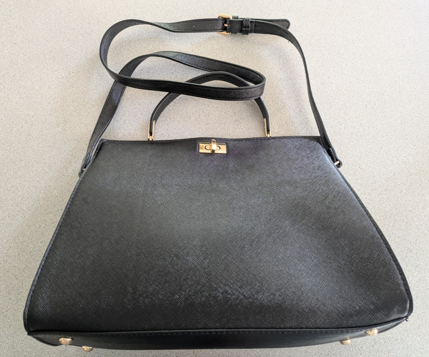 Vanessa Williams Posh Collection Black Satchel Purse Handbag NEW