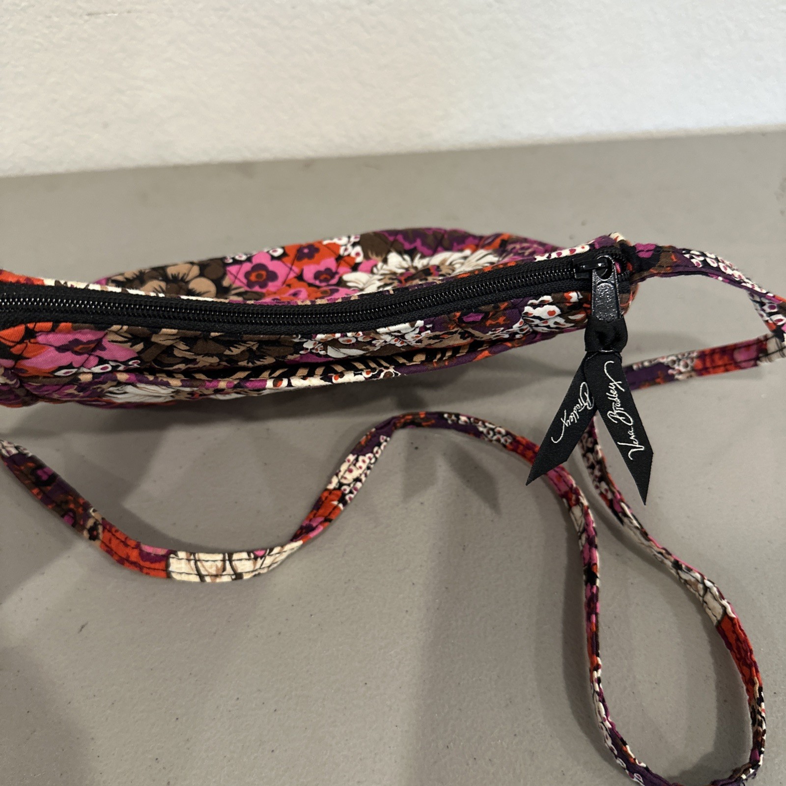 Vera Bradley Little Crossbody Bag Rosewood Retired Pink Purple Quilted Purse