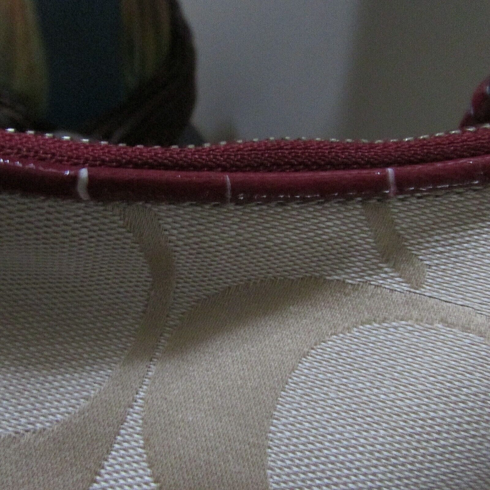 Coach signature khaki wine stripe hobo handbag 28207E