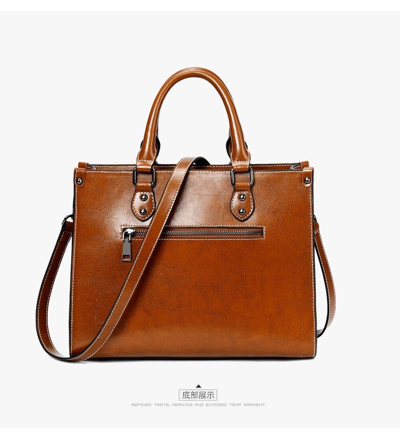 Women Genuine Leather Handbag Crossbody Shoulder Tote Bag Cowhide Fashion Bag