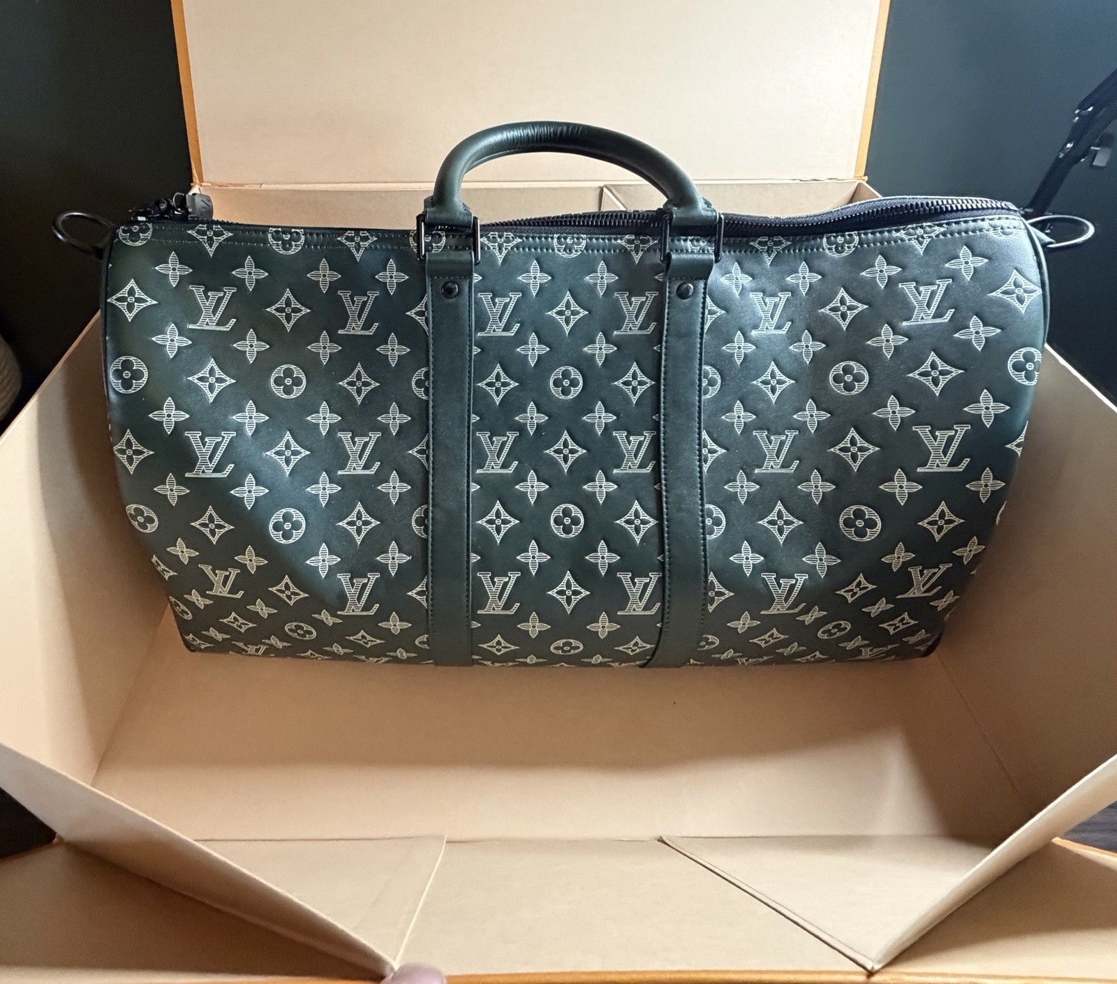 Louis Vuitton keepall bandouliere 50 forest green Duffle Bag