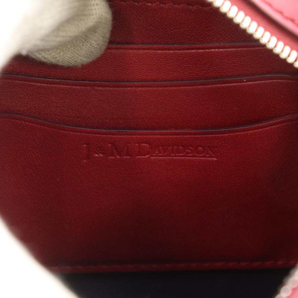 J&M Davidson Leather Shoulder Bag Red AB Vintage 10.5in x 6.3in x 2.2in