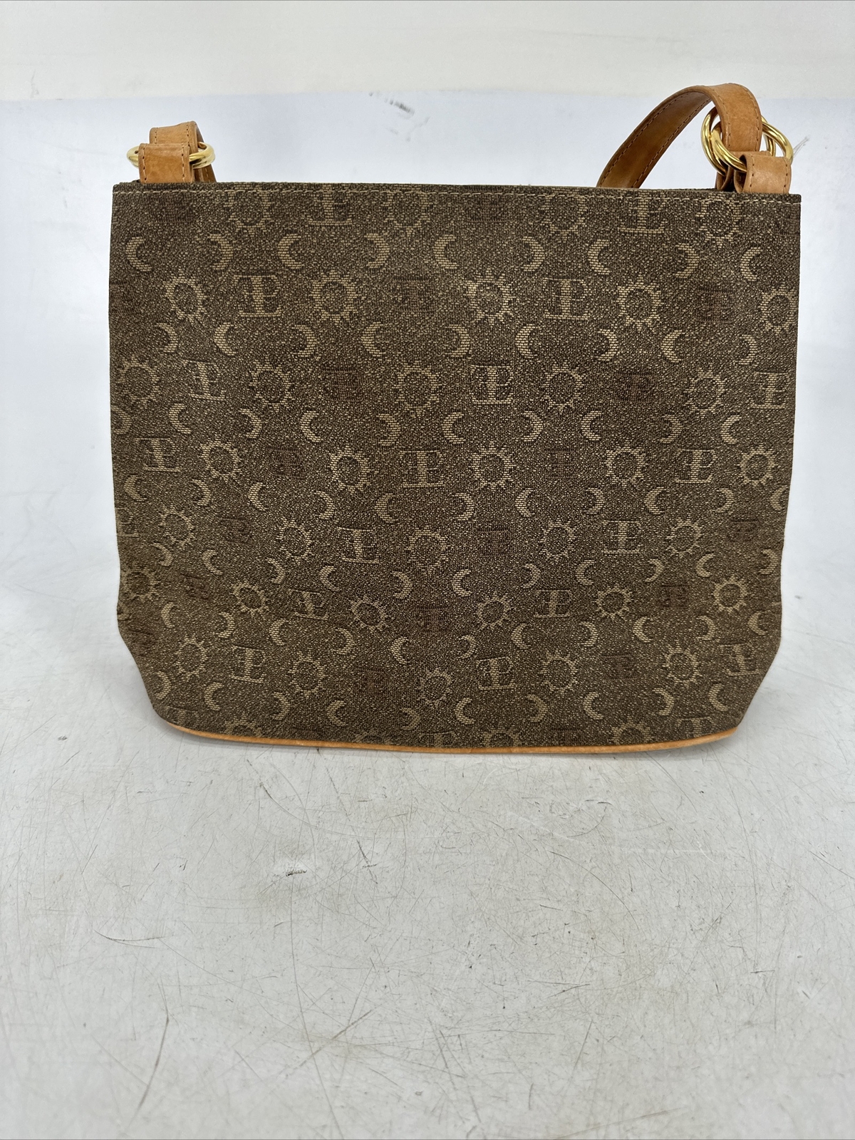 EL PORTAL Shoulder Bag Medium Purse Leather Trim and Strap