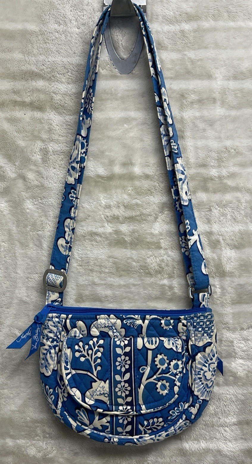 Vera Bradley Blue Lagoon Lizzy Quilted Shoulder bag/Crossbody Wallet Purse Small