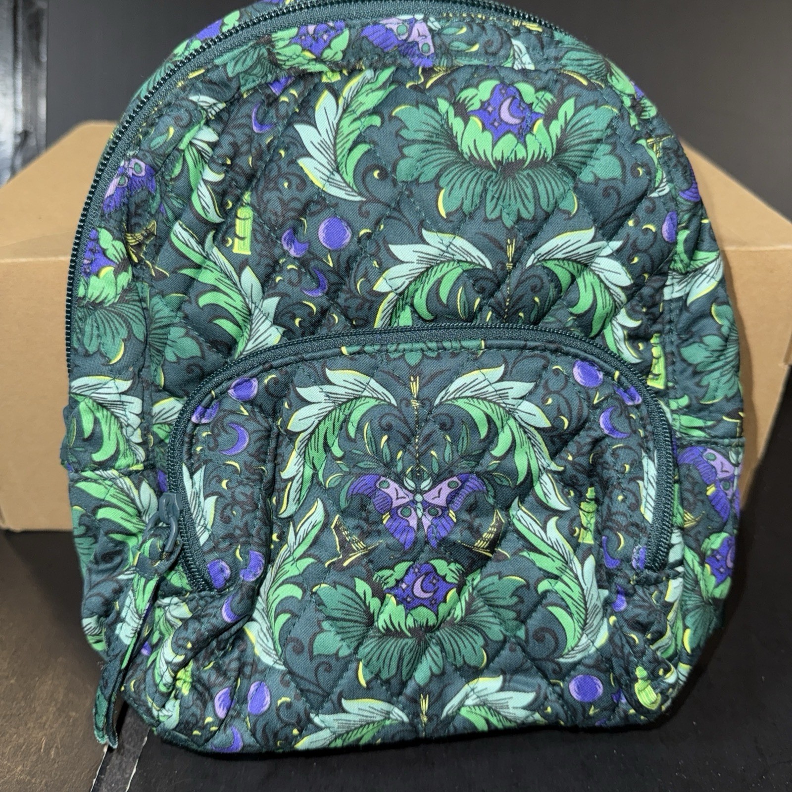 New Vera Bradley Wicked For Good Bewitching Green Mini Banbury Backpack NWOT