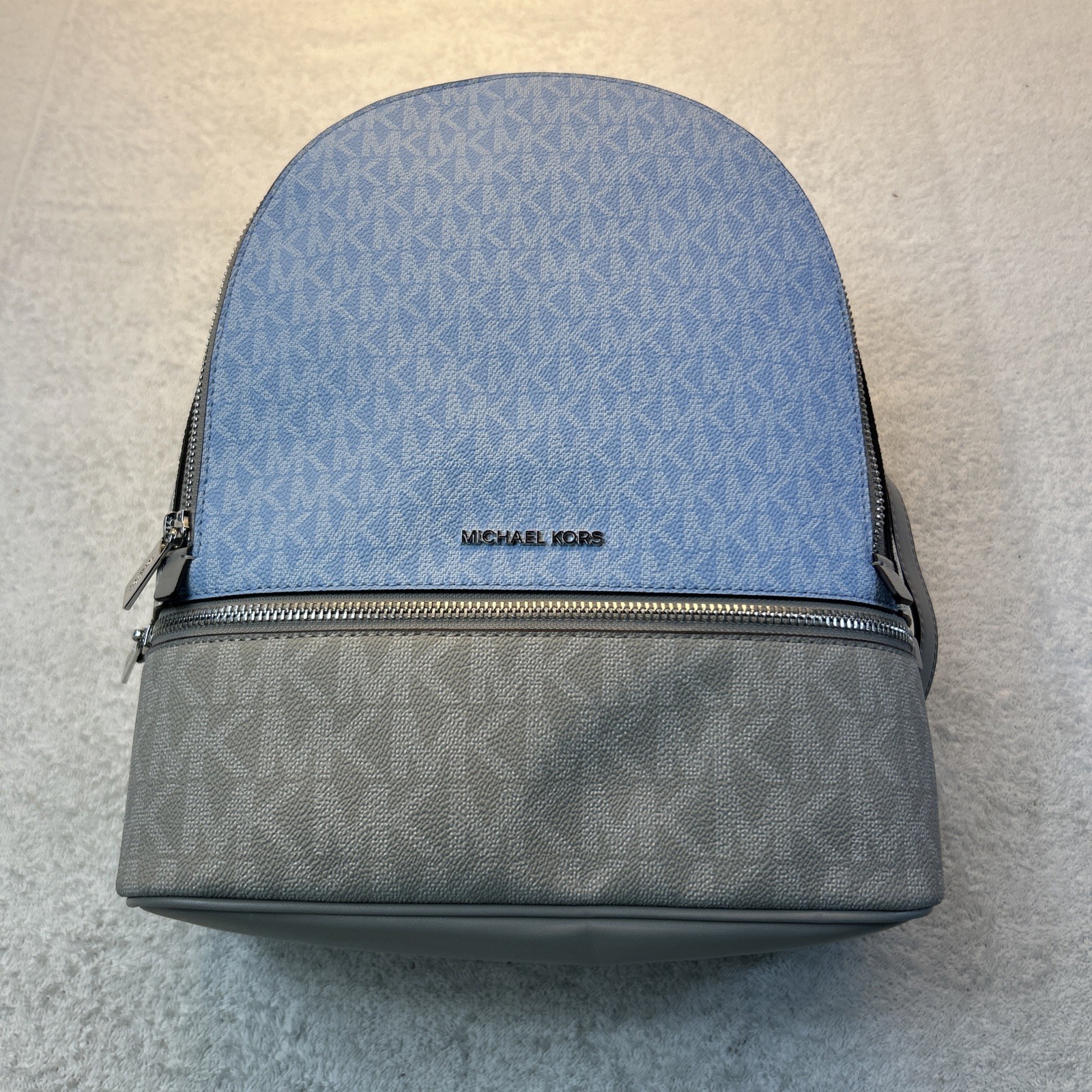 Michael Kors Rhea Medium Size Sky Blue/Gray New with Tags