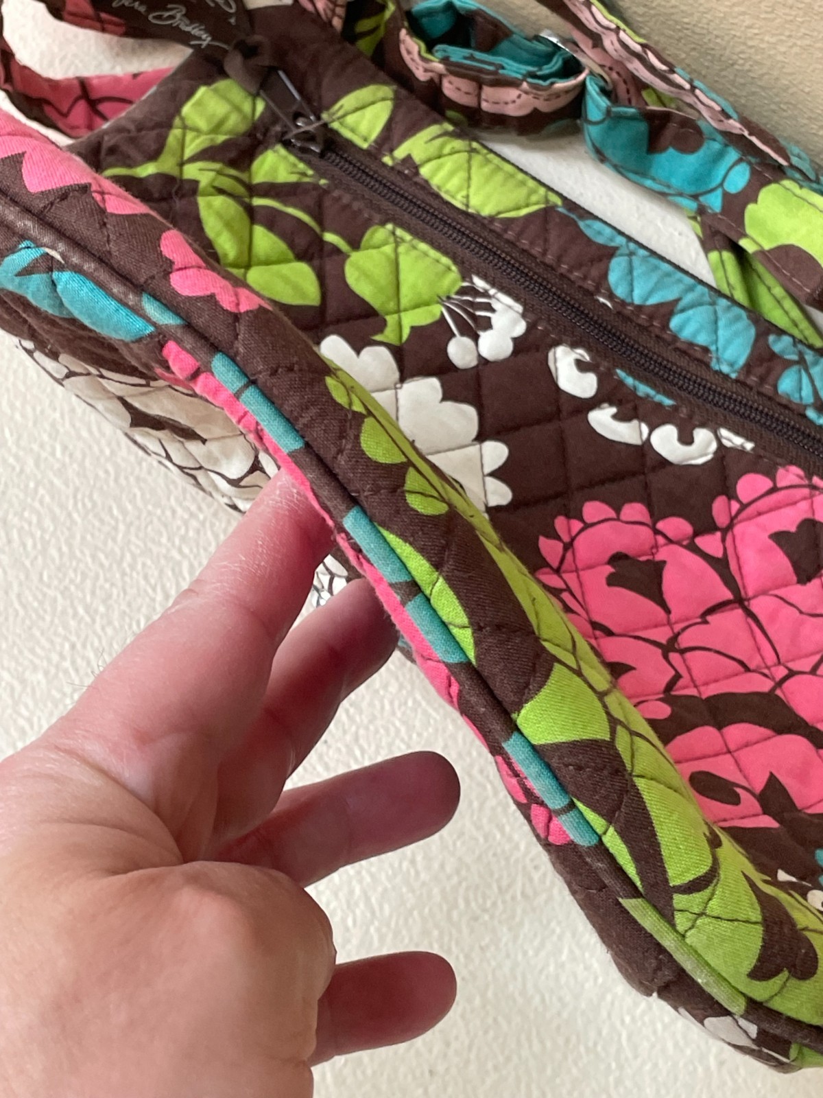 VERA BRADLEY BROWN LOLA SADDLE UP SHOULDER CROSSBODY BUCKLE BAG WITH WALLET SET