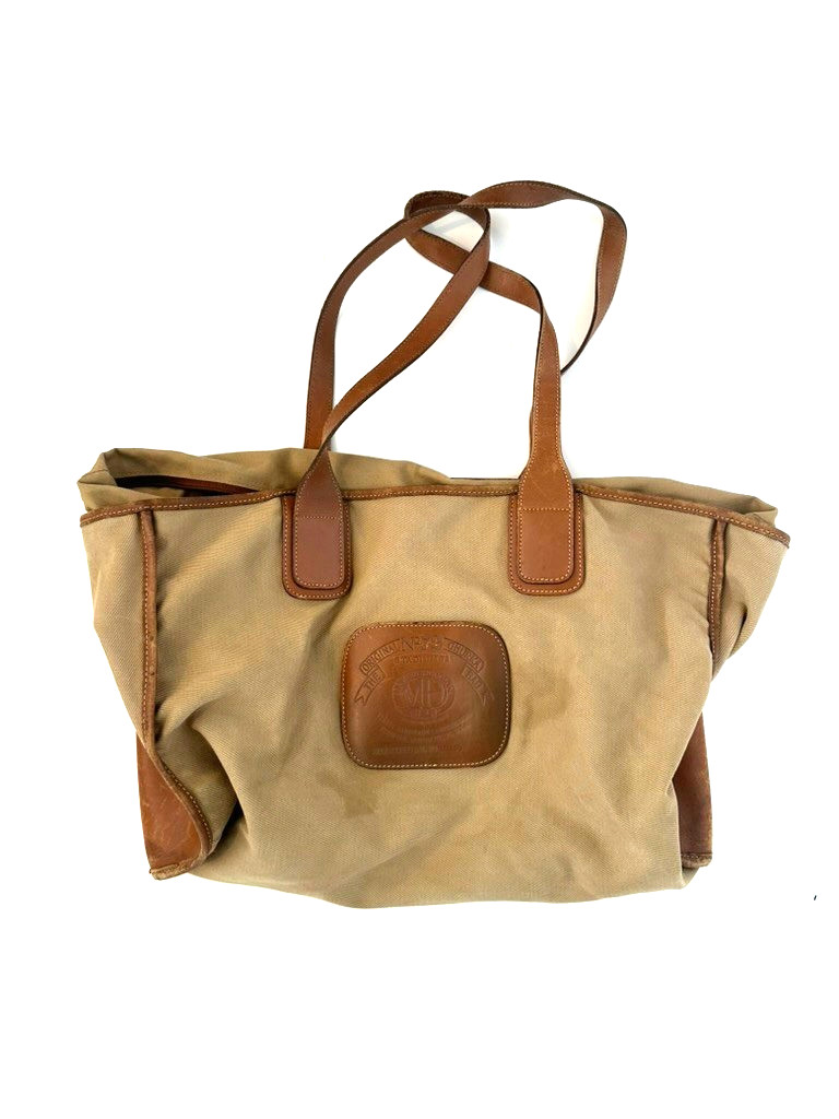 Ghurka No 72 Stadium III Tote Marley Hodgson Khaki Twill Leather Sierra GUC