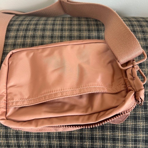 MWL Pink Nylon Crossbody Bag Small Flap Pockets Adjustable Strap