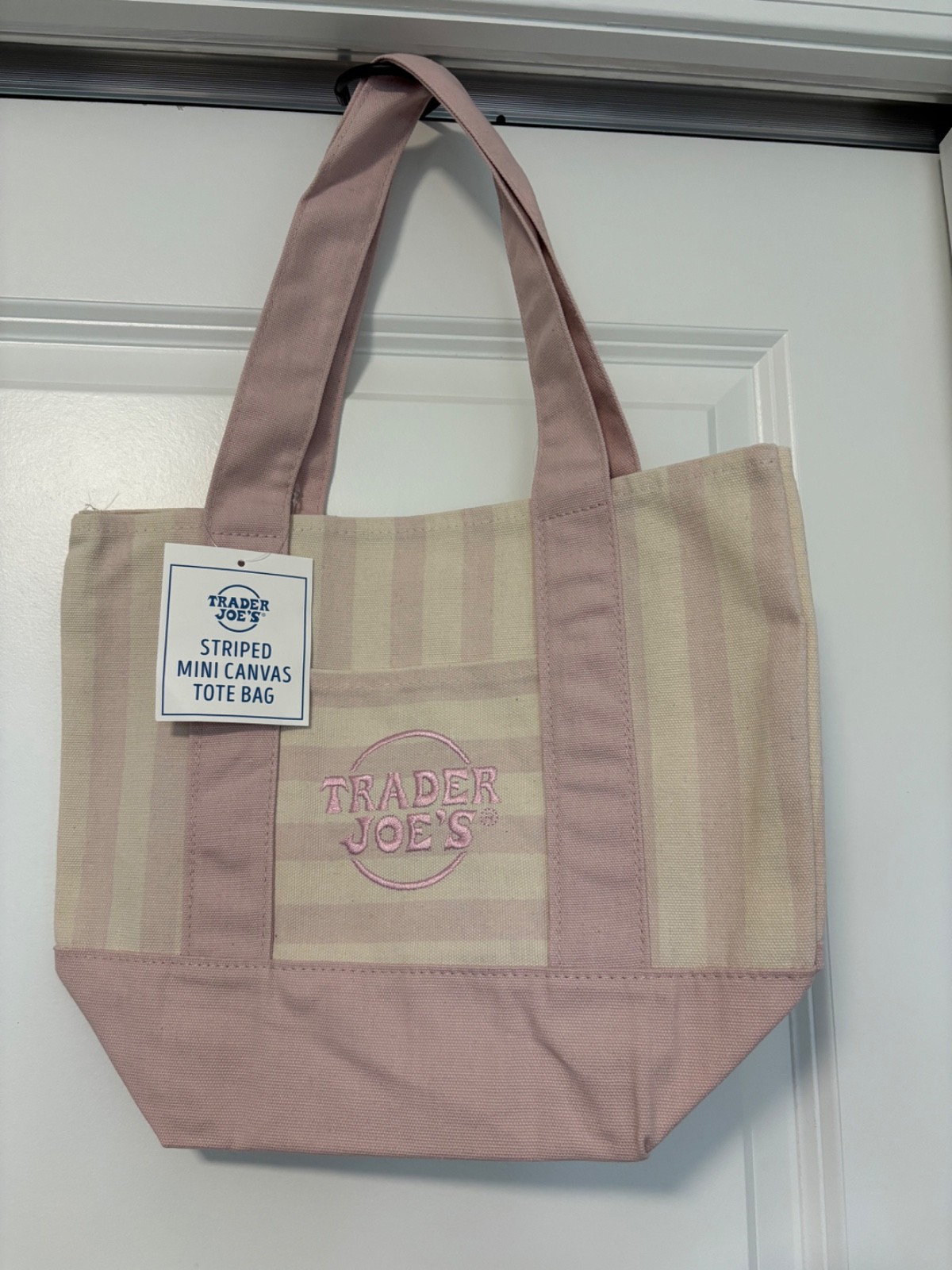 Trader Joe’s Mini Tote in Pale Pink Summer 2026 Ltd Edition New w/ Tags