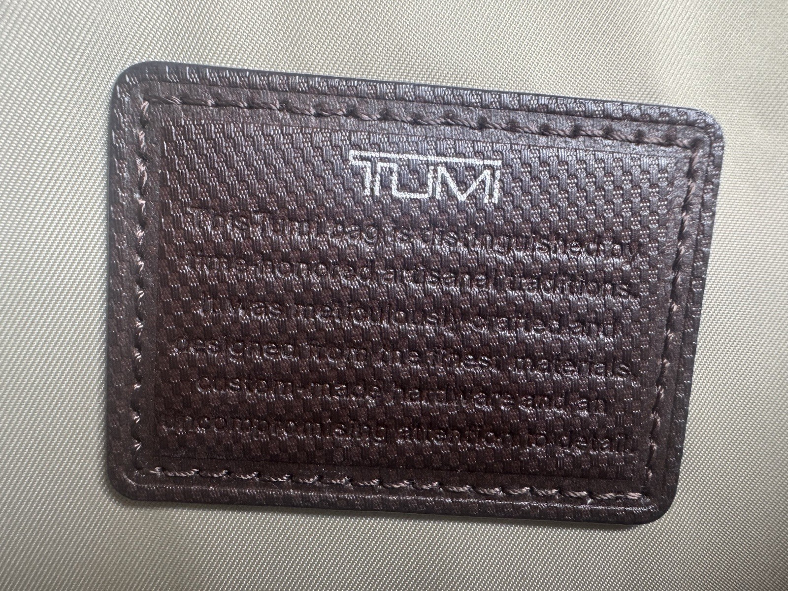 TUMI Slim Zip Top Crossbody for iPad Tablet Brown Leather Case Crossbody