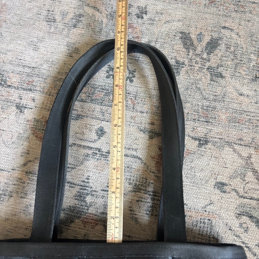 HARVEYS Seatbelt Bag Black Double Shoulder Strap Durable Nylon Tote- Sustainable