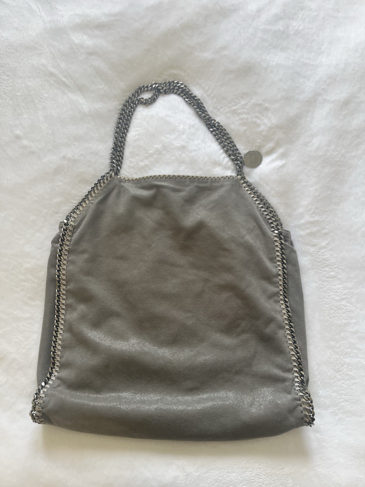 Stella McCartney Falabella Large Tote Bag Gray with Chain Trim (1,293)