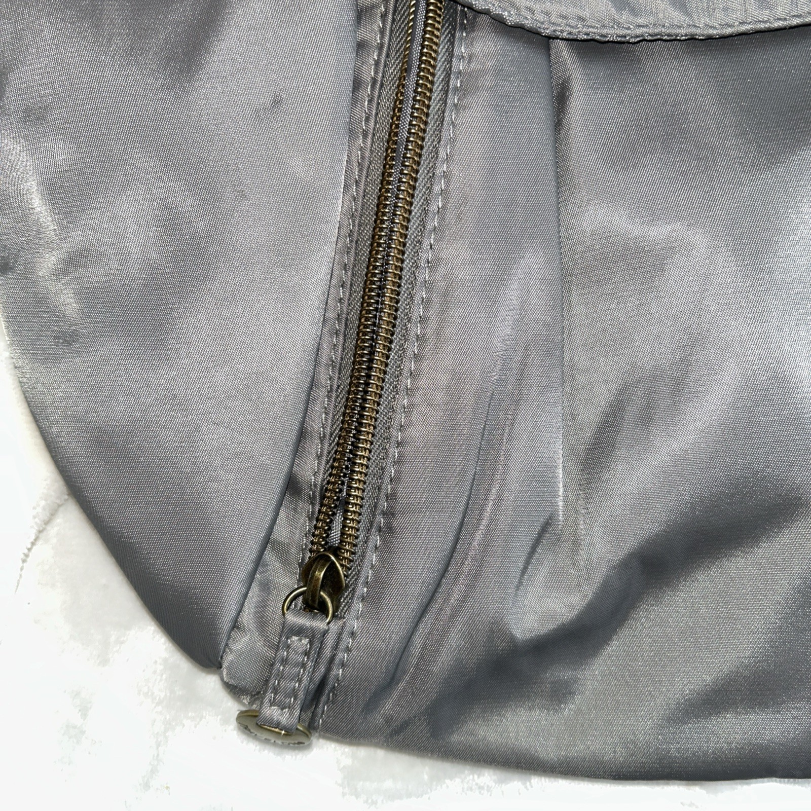 Travelon Grey Nylon Crossbody Bag 13×13” Adjustable Strap Zipper Pockets