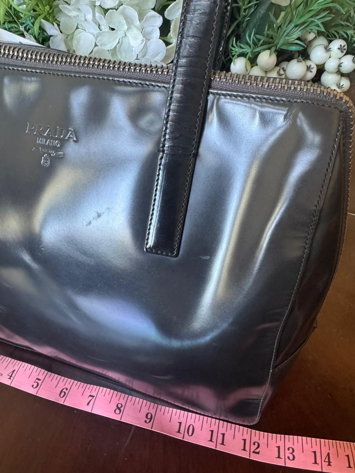 Authentic Prada Black Leather Handbag-MSRP$2,108