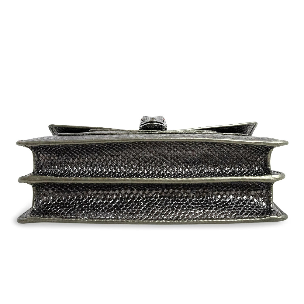 Bvlgari Serpenti Forever Chain Calfskin Gray Shoulder Bag Leather #BCB1132
