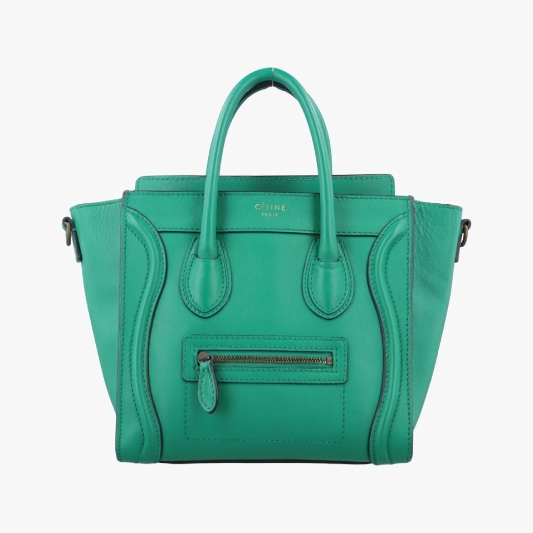 CELINE Luggage Nano Shopper Leather Authentic From Japan