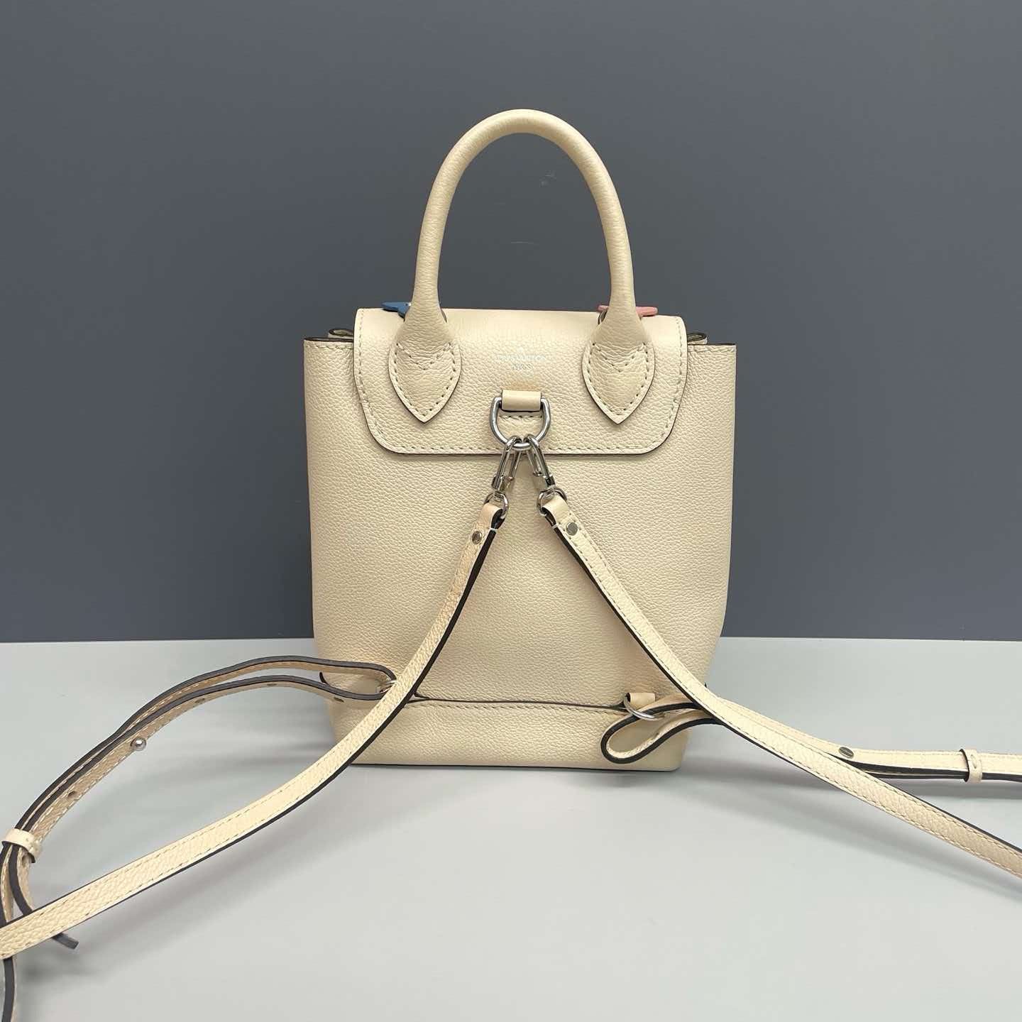 Louis Vuitton Lockme Mini Off-white Full Grain Calf Leather 2Way Backpack