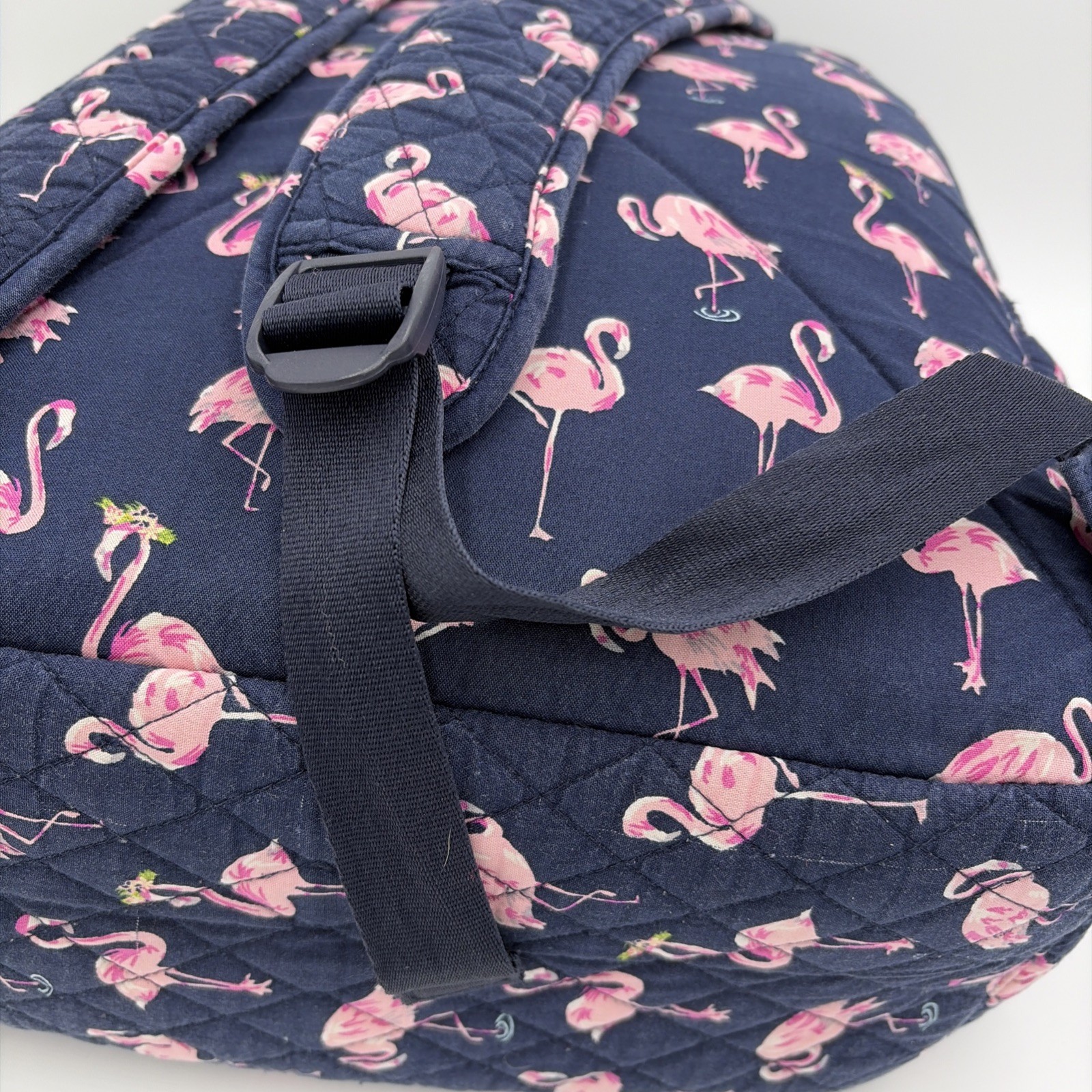 Vera Bradley FLAMINGO GARDEN/FLAMINGO Fiesta Large 5 Pocket Laptop Backpack