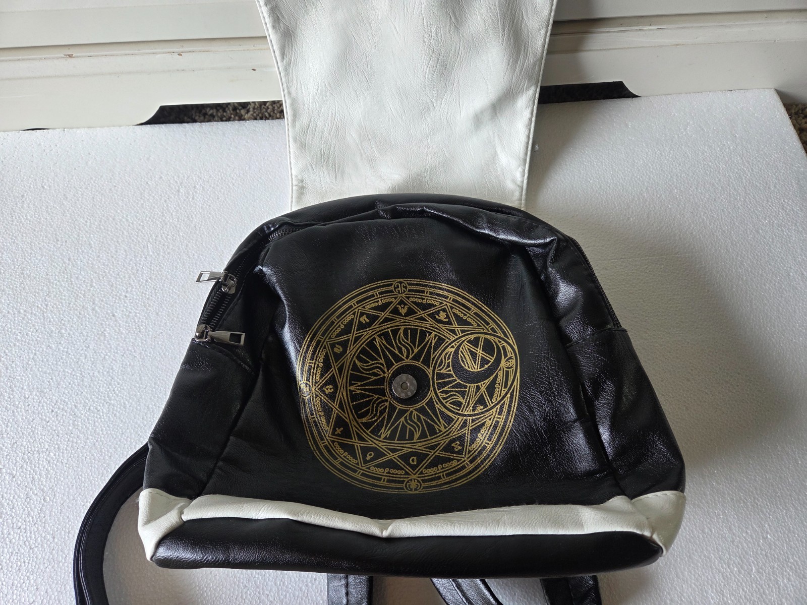 Anime Cardcaptor Sakura Backpack Women Synthetic Leather Flap Backpack