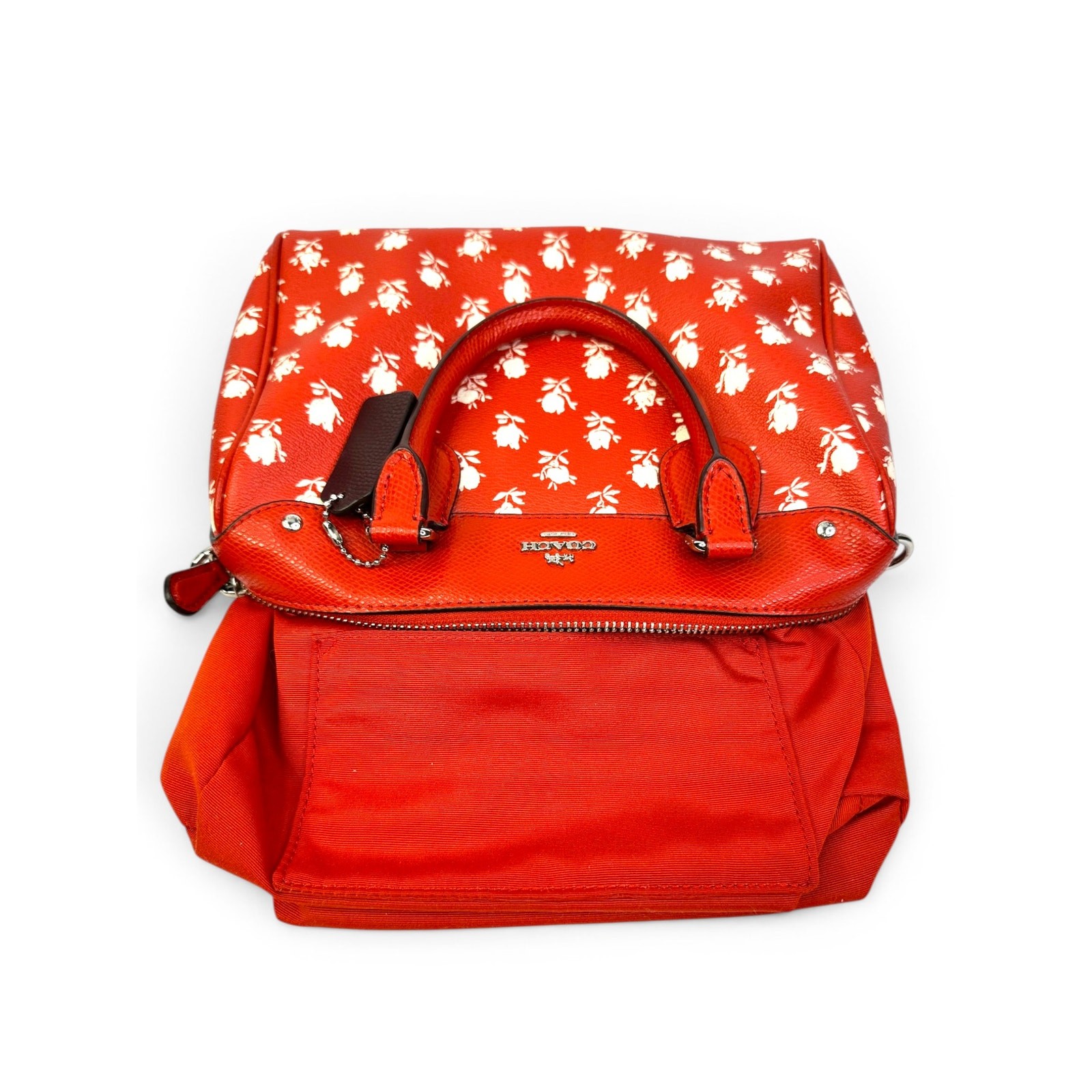 Coach Mini Bennett Satchel Badlands Floral Print Carmine Red Crossbody Bag