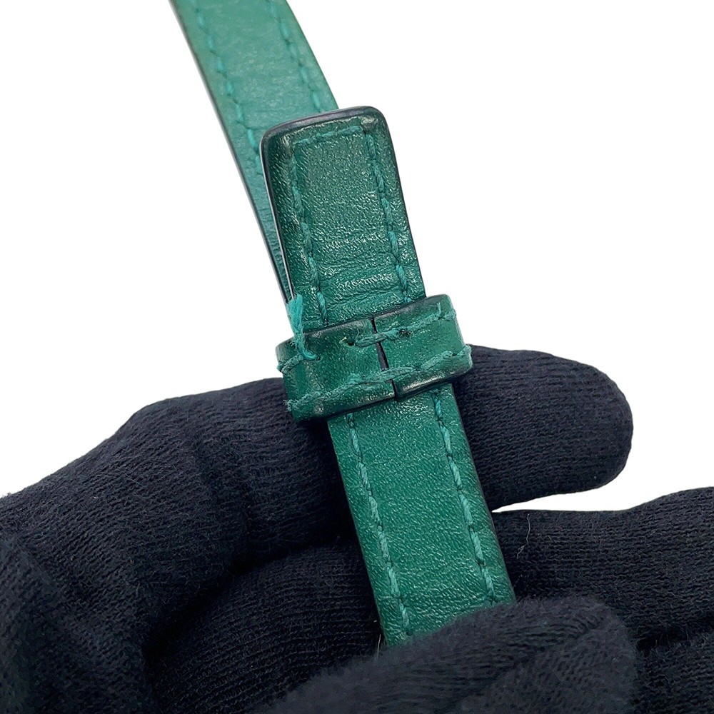 BVLGARI Serpenti Forever Top Handle Calf Leather Emerald Green 39778