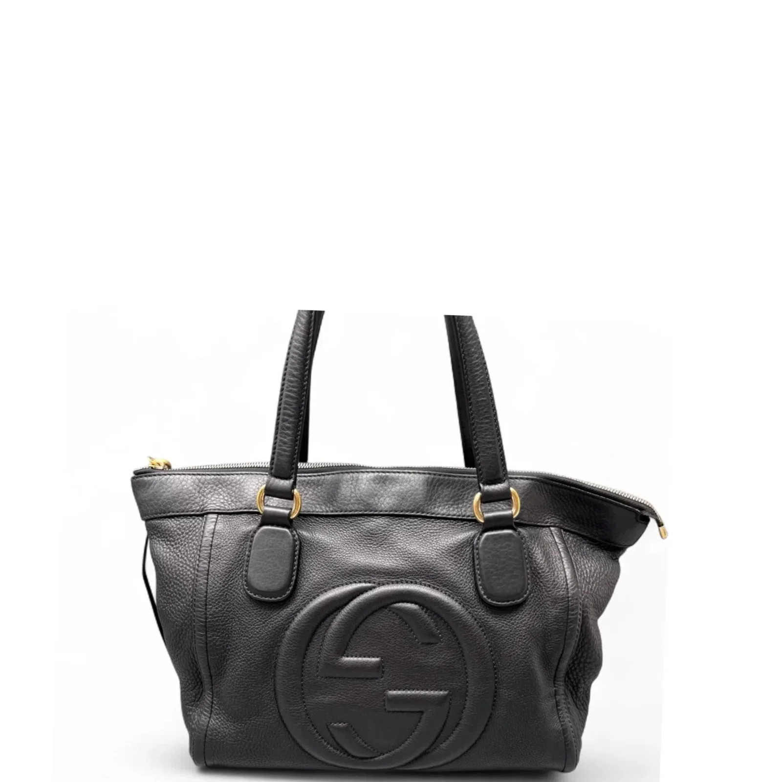 Gucci Tassel Tote Bag Black Grained Calfskin (ws062026a0r)