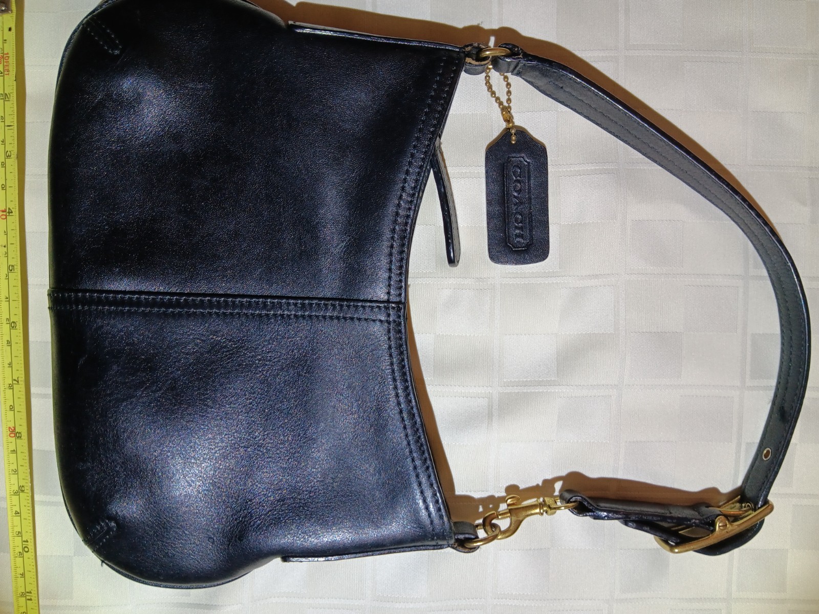 Vintage COACH Black Smooth Leather Mini Bag #9295