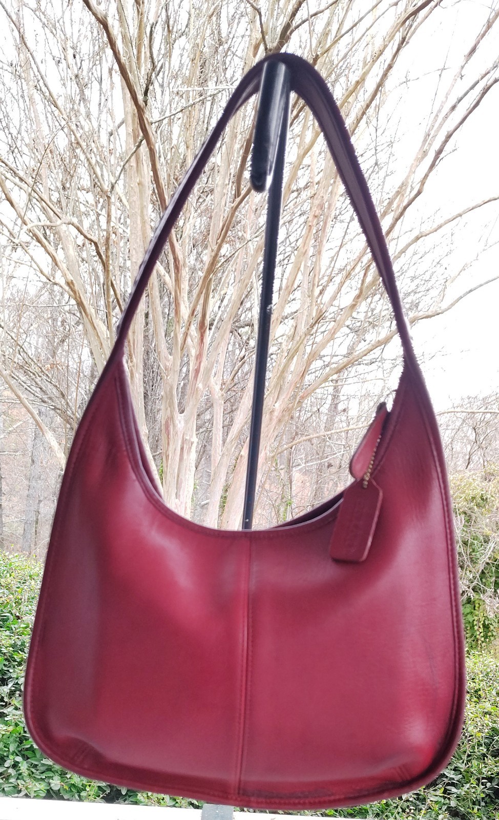 Coach MEDIUM G8P 9025 Vintage Cherry Red Leather Ergo Shoulder Bag