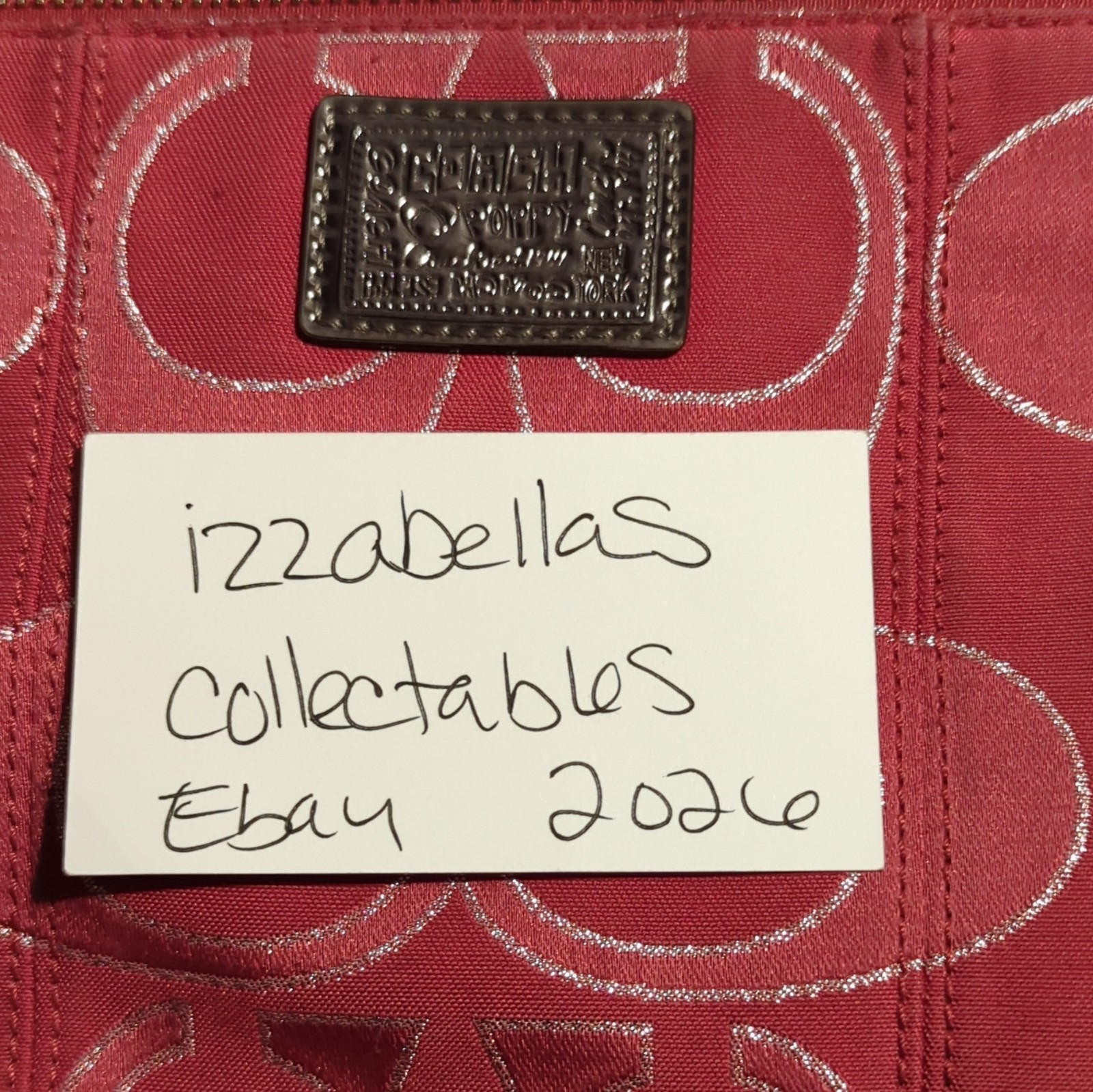 Coach Poppy Pink Signature Logo Medium Shoulder Bag Zip. Doesn’t W Come Dust Bag