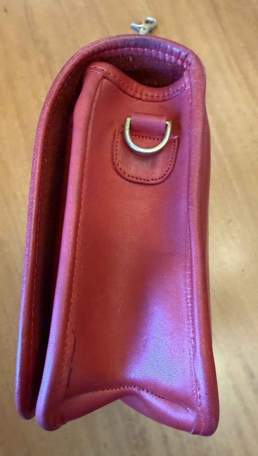 Vintage Coach Red Convertible Clutch Bag made in NYC 9635